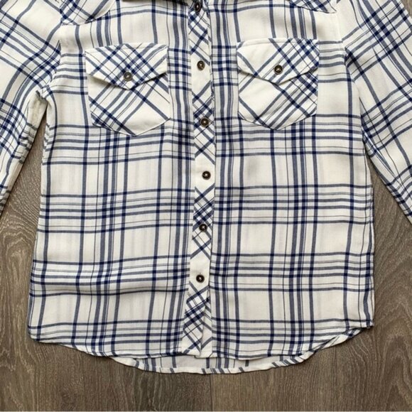 Anthropologie Ash and Ember Button Down Shirt Plaid Flannel Size XS - Picture 7 of 15